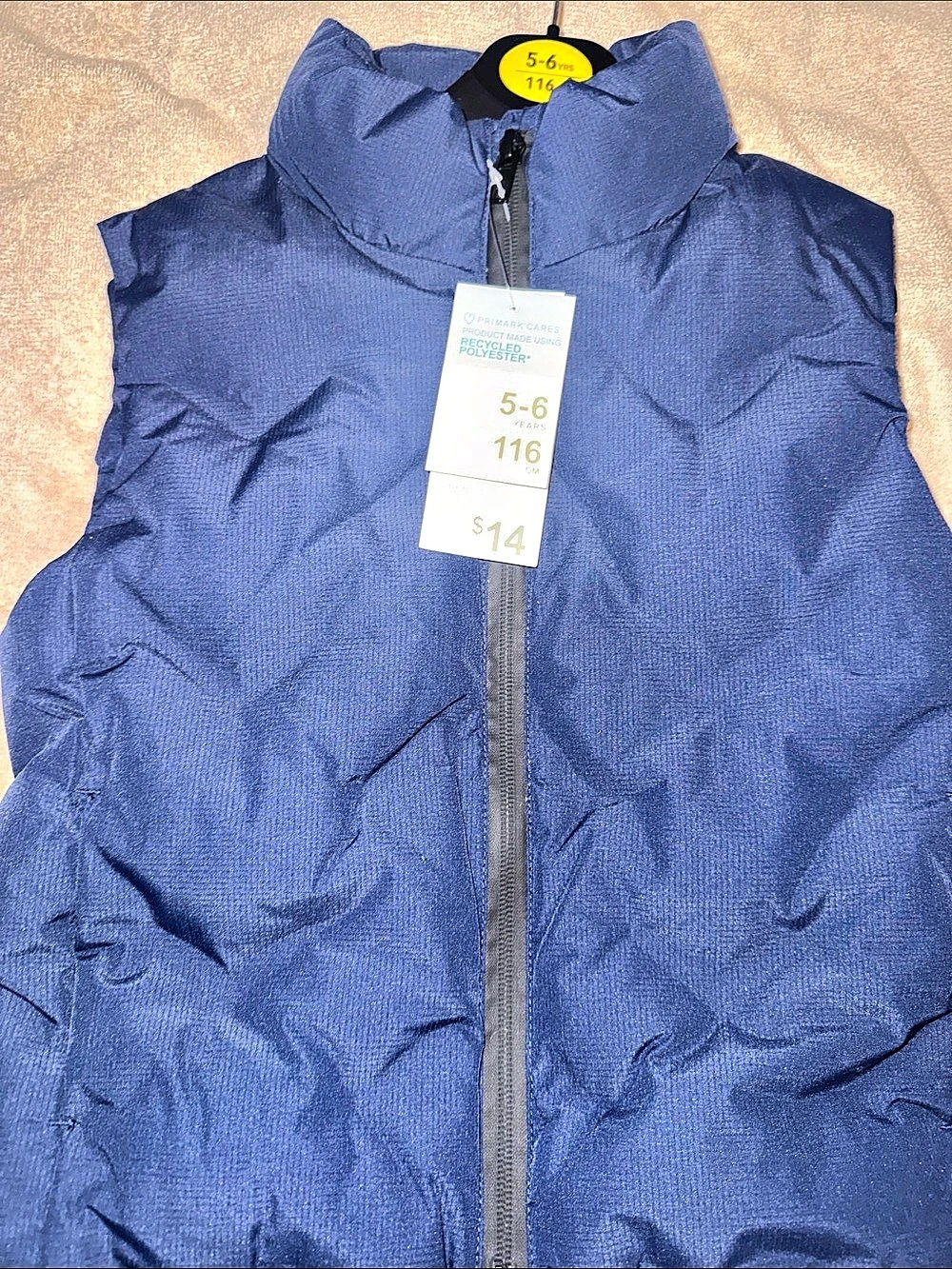 Old Navy Kids Puffer Vest Girls 5-6 Blue